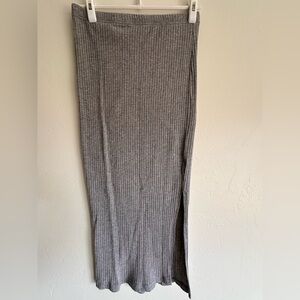 tentree Charcoal Ribbed Pencil Skirt